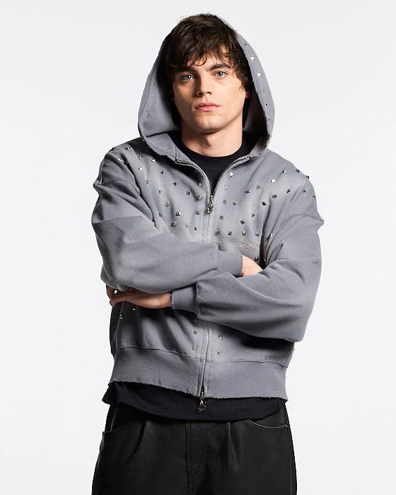 ROYAL ZIP HOODIE ANTARTIC GREY