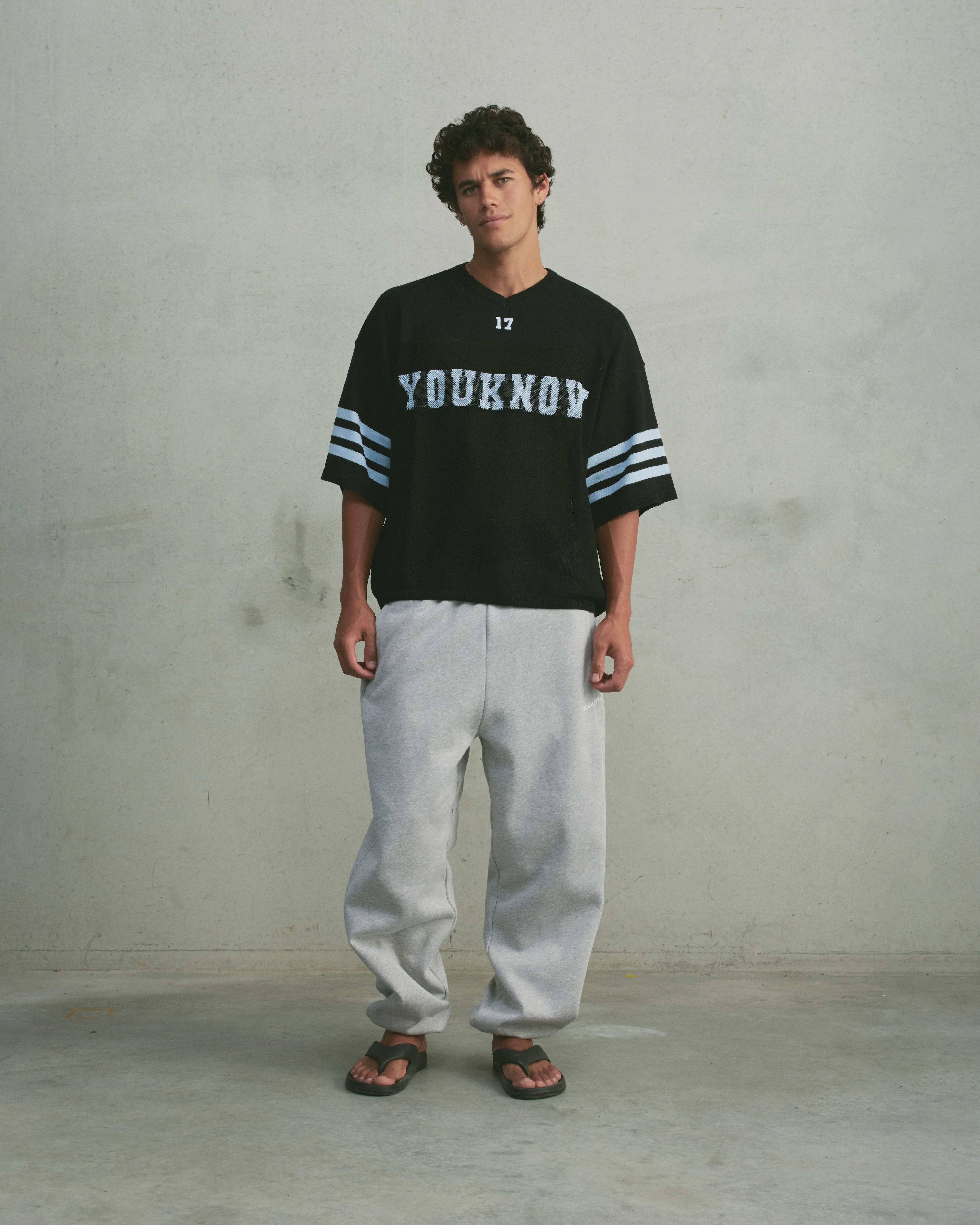 American Football Knit Jersey | Black/Blue