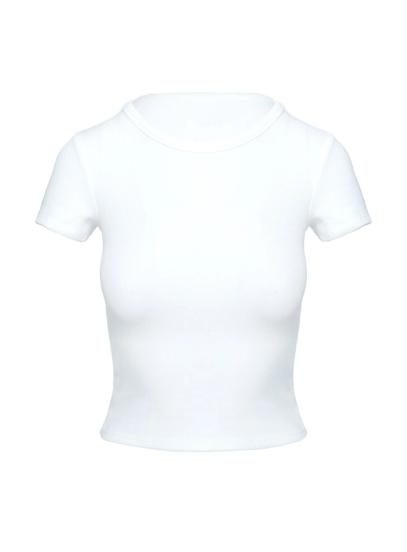 Baseline Scoop Rib Tee White