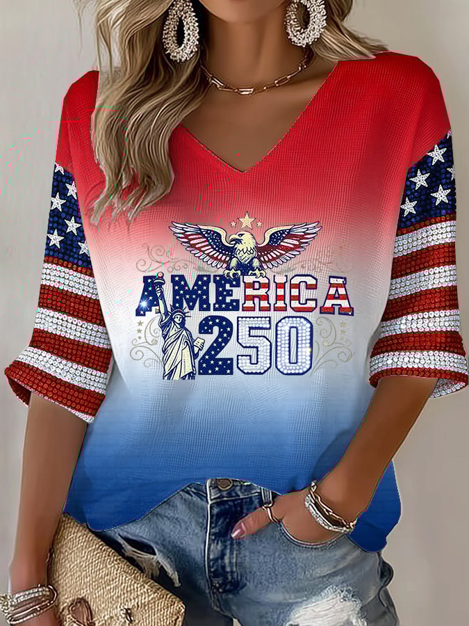 Women's  American 250th Print T-Shirt