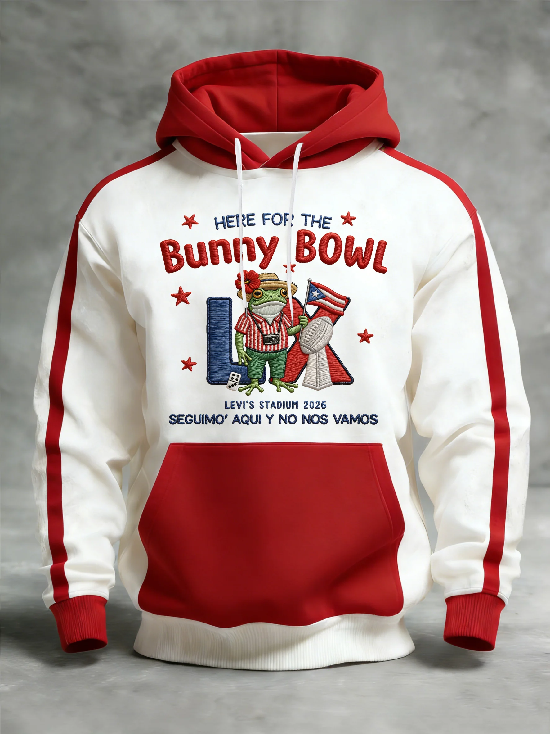 Men's Retro Text Print Hooded Sweatshirt