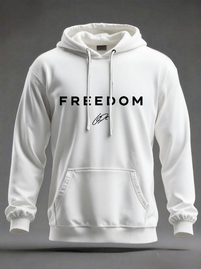 Men's Freedom Patriot Printed Hoodie