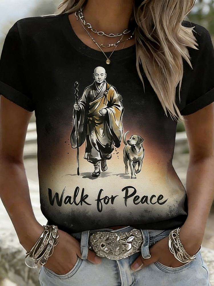 Women's Walk For Peace Art Print T-shirt