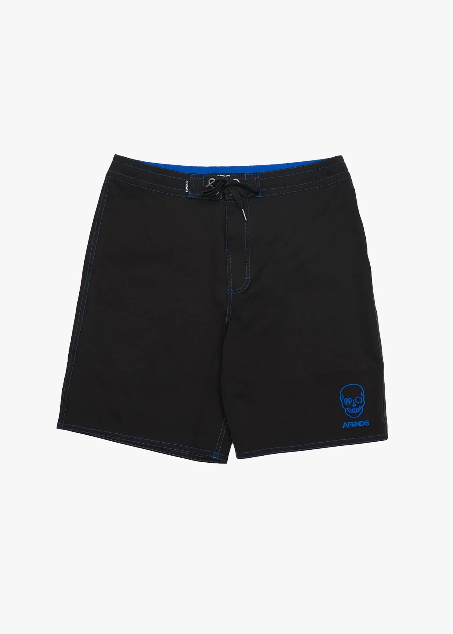AFENDS Mens Skeletor - Surf Related V2 Boardshort 19" - Black