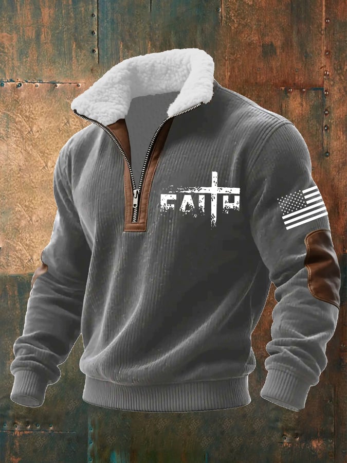 Men's Faith Textured Sweatshirt