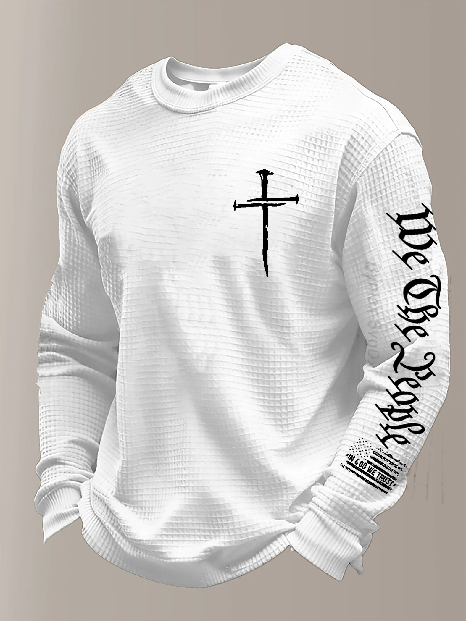 Men's faith Print Waffle T-Shirt-Fast Shipping