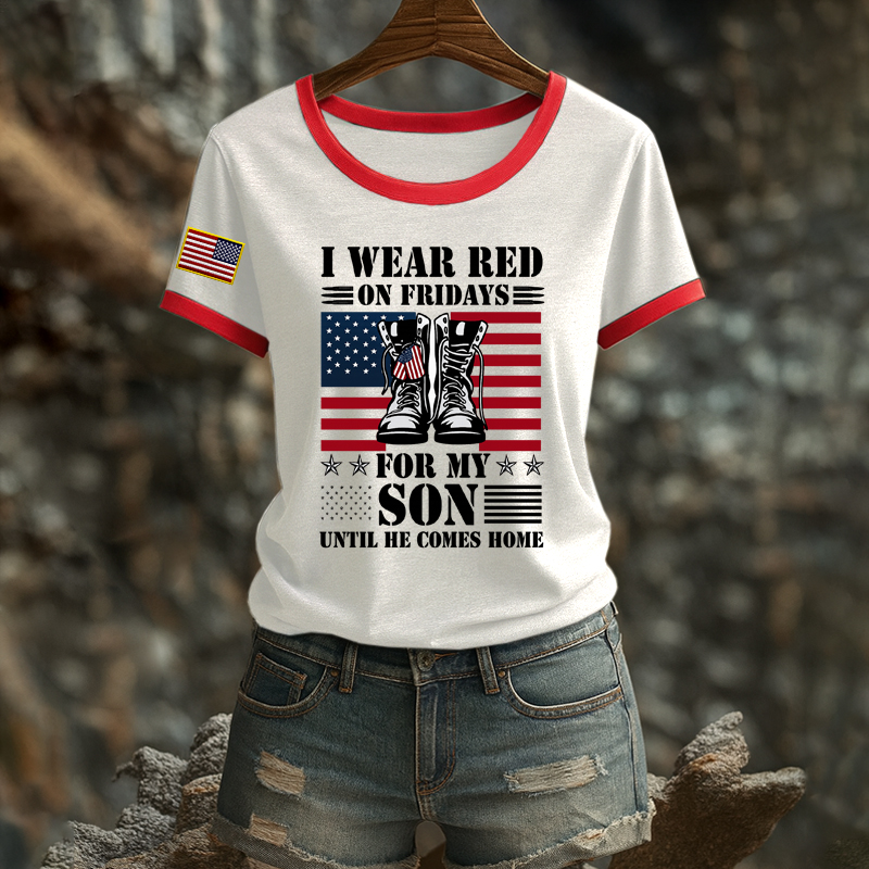 Women's Red Friday Veteran Print T-Shirt