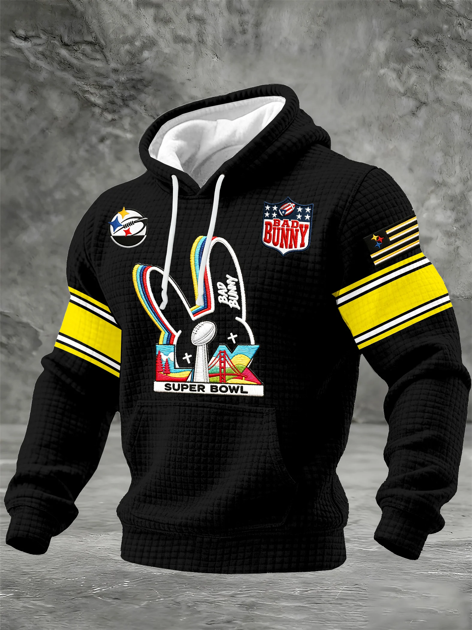 Men's Puerto Rico Printed Casual Hoodie