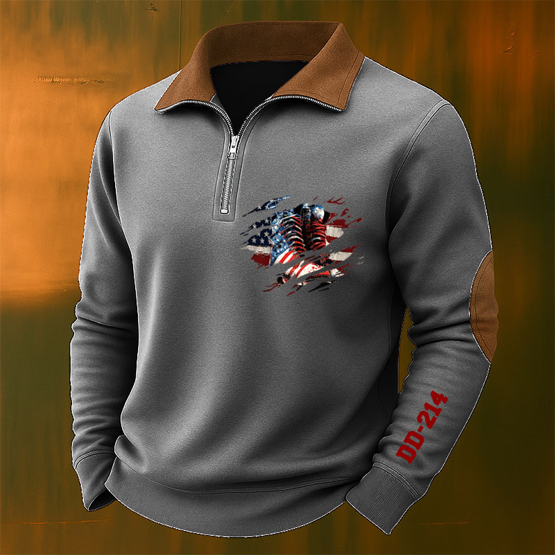 Veterans Casual Zipper Sweatshirt
