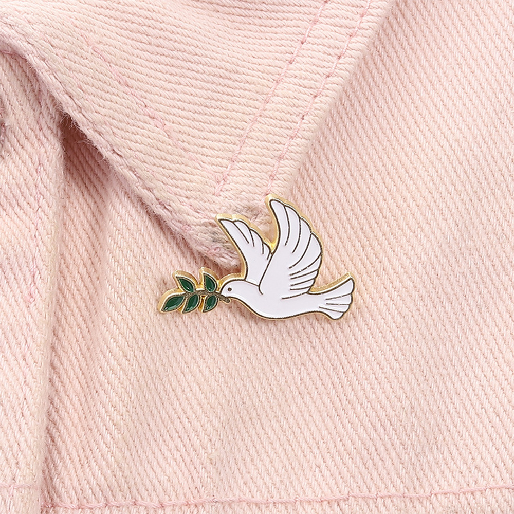 Peace Dove Badge With An Olive Branch