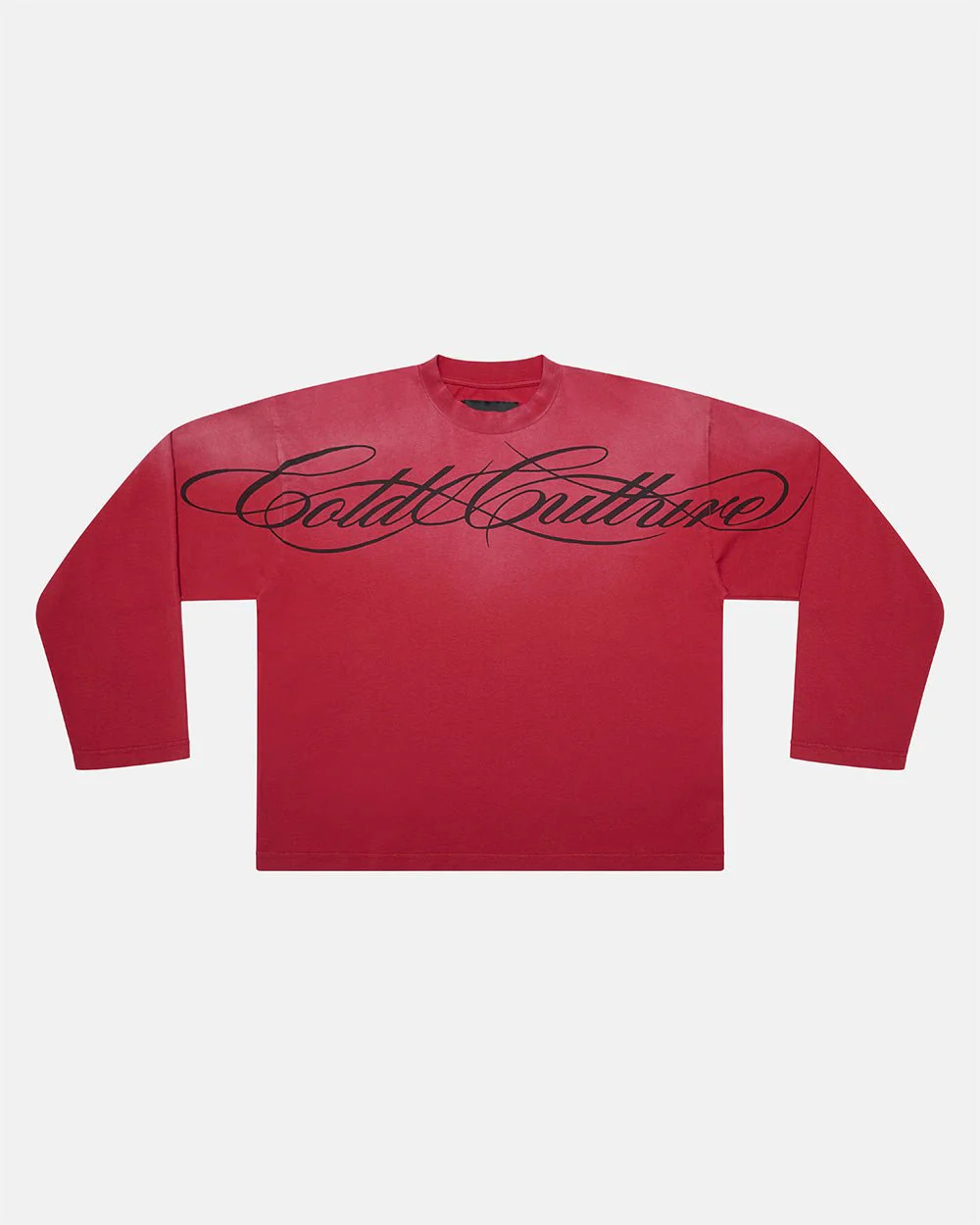 CROSSED SCRIPT LONGSLEEVE RED