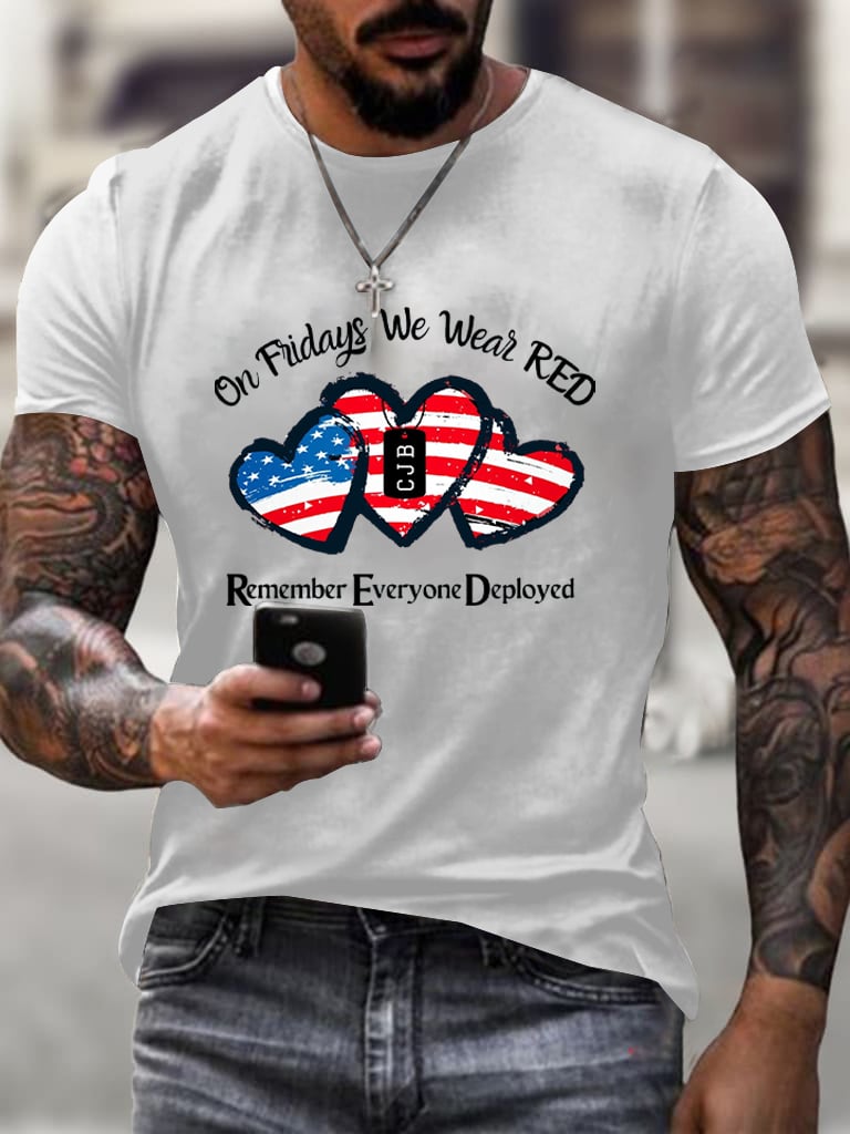 Men's On Friday We Wear Red Print short-sleeved T-shirt