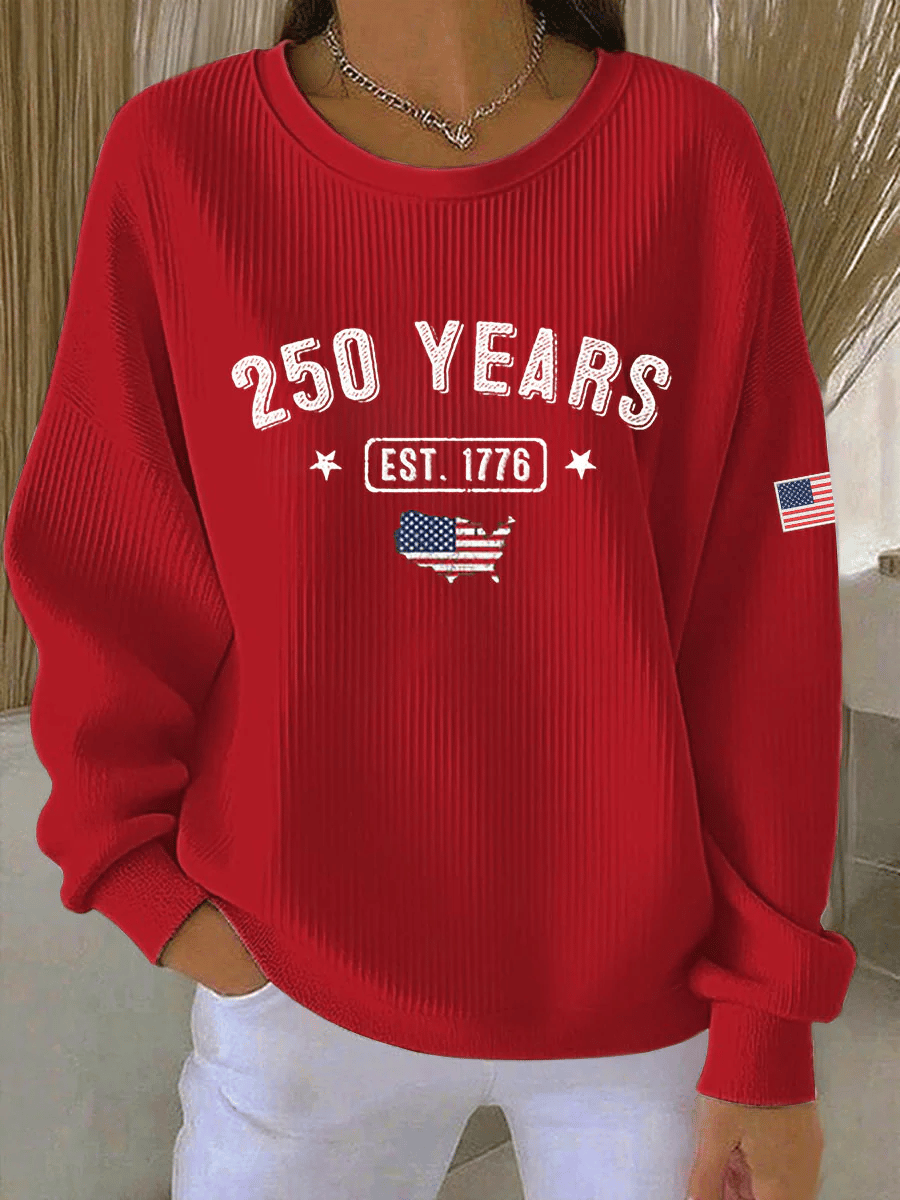 Women's 250th Anniversary Print Round Neck Sweatshirt