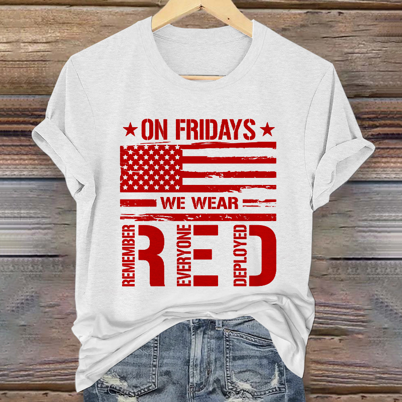Friday We Wear Red Casual T-Shirt