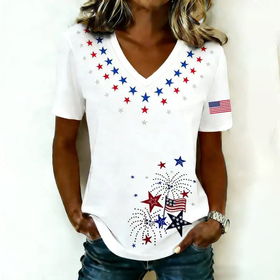 Women's American 250th Anniversary Printed Casual T-shirt