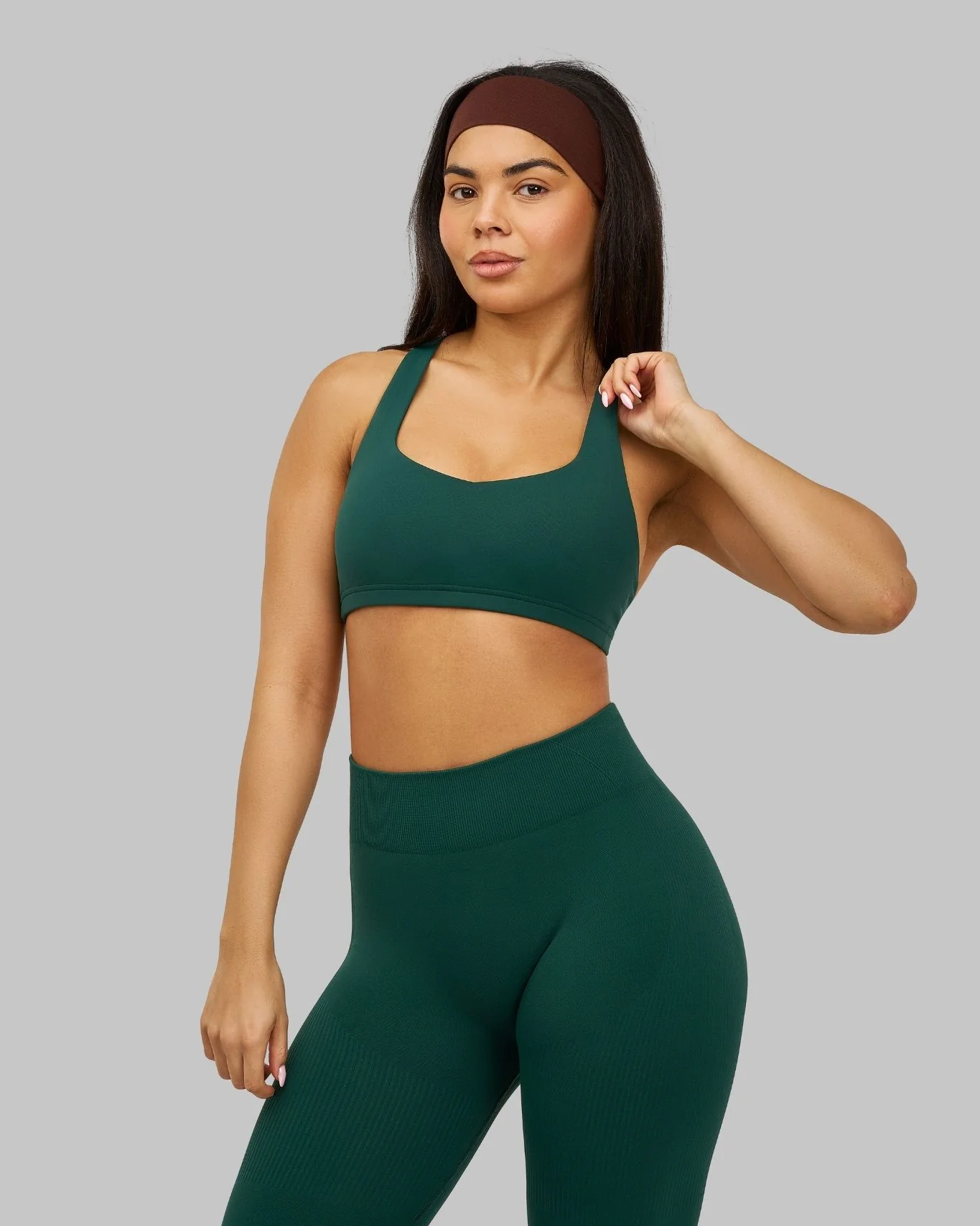 Elevate™ Sculpting Medium Impact Multiway Bra | Pine Green