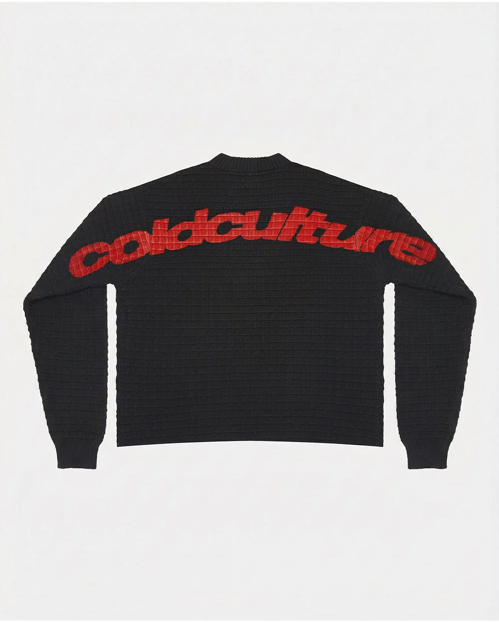 CRUNCHY WAFFLE KNIT BLACK
