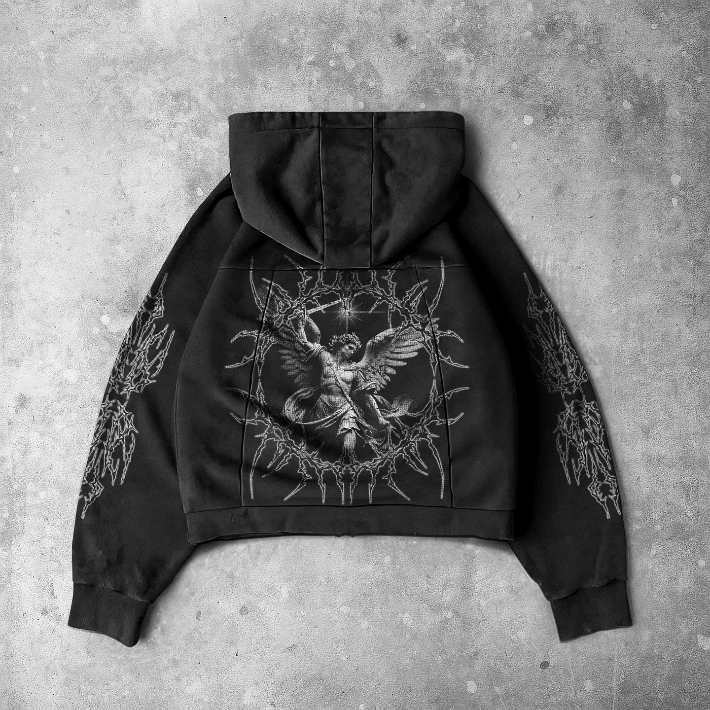 Faith Printed Zip-Up Hoodie