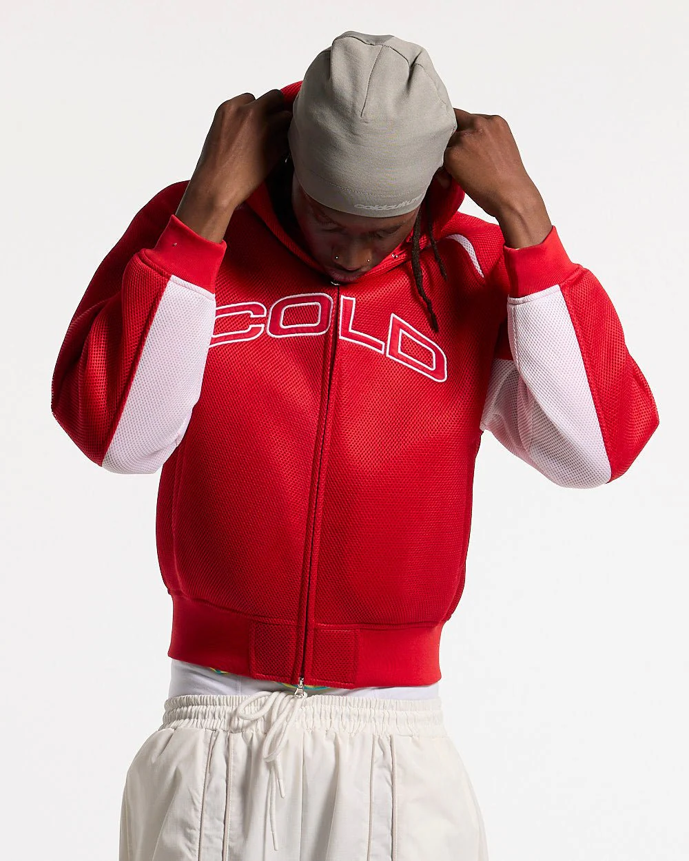 NEO ZIP JACKET WHITE & RED