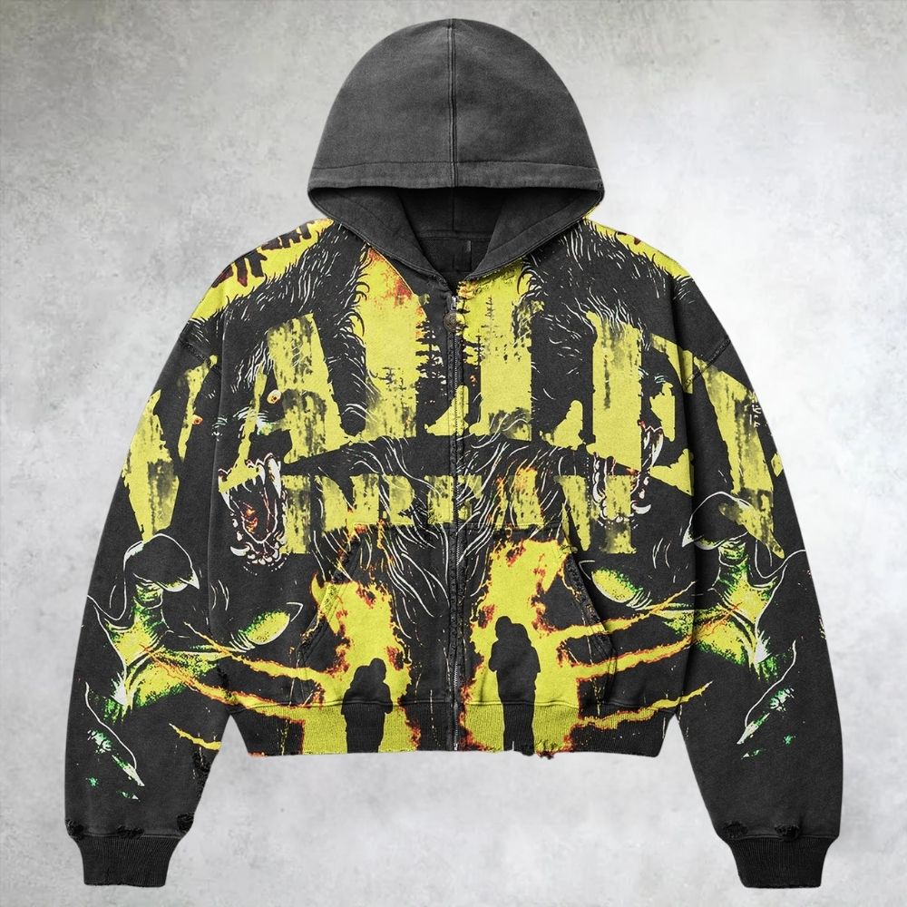 Valley Dream Beast Graphic  Zip Up Hoodie