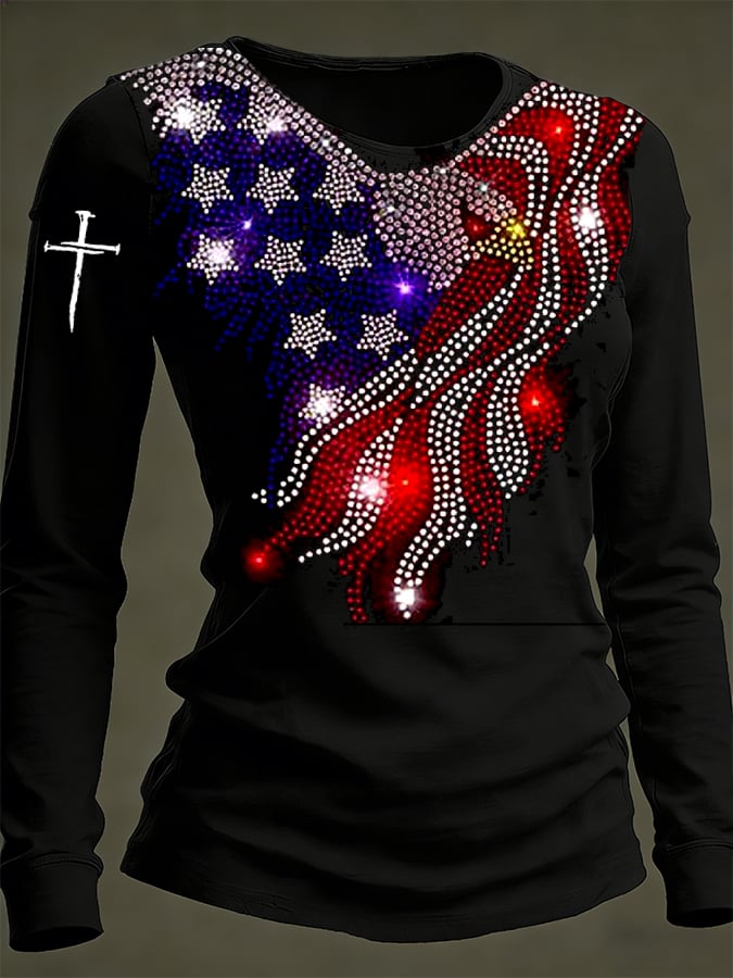 Women's casual faith-inspired long-sleeved T-shirt