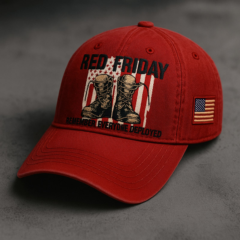 US Red Friday Printed Casual Hat