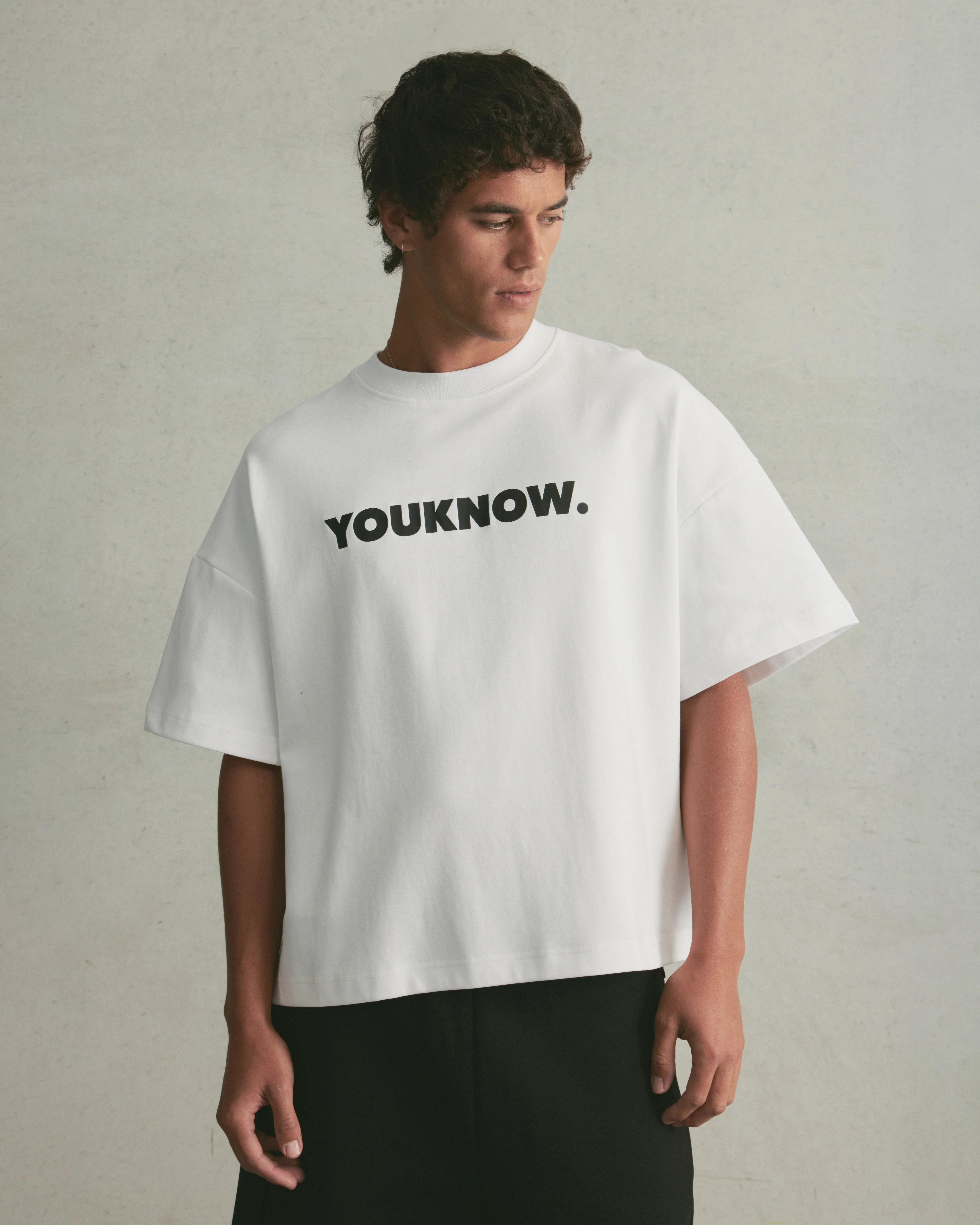 Block Tee | White