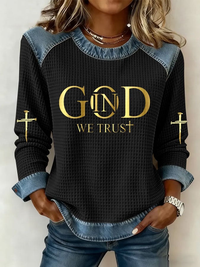 Women's Faith Print Casual Top