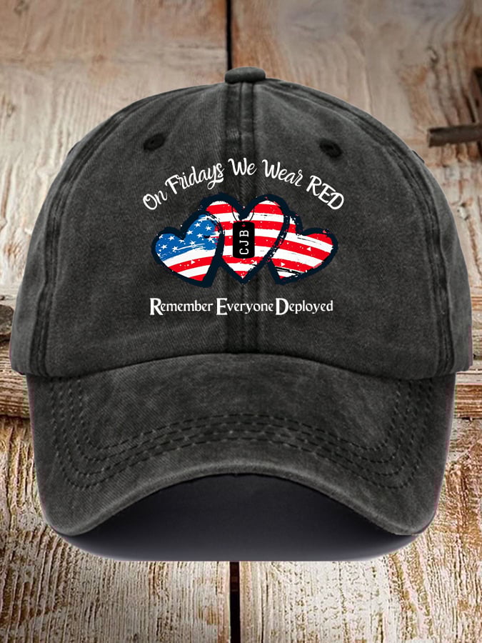 Unisex On Fridays We Wear Red Print Baseball Cap