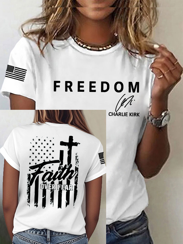 Women's Freedom Is Not Free R.I.P Charlie Kirk Short Sleeve T-Shirt