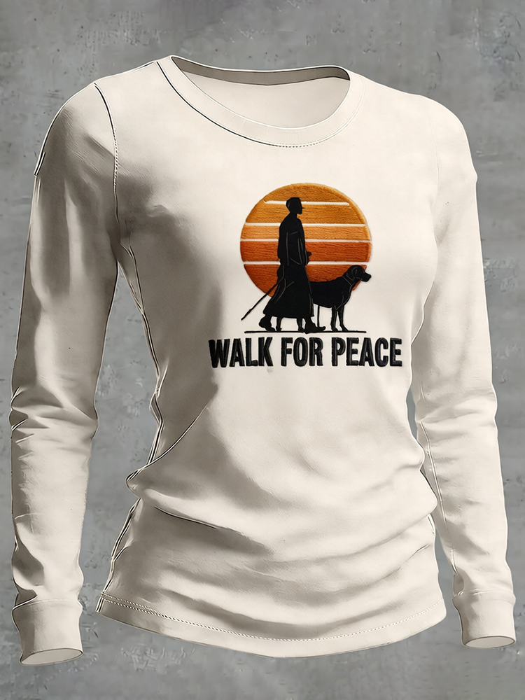 Women's Walk For Peace Long Sleeves T-shirt