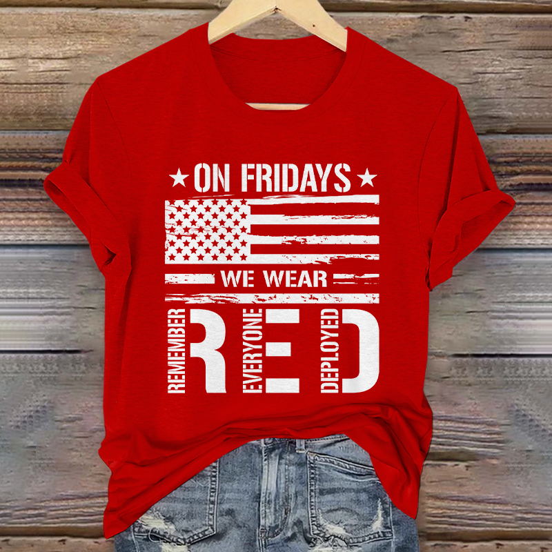 Friday We Wear Red Casual T-Shirt