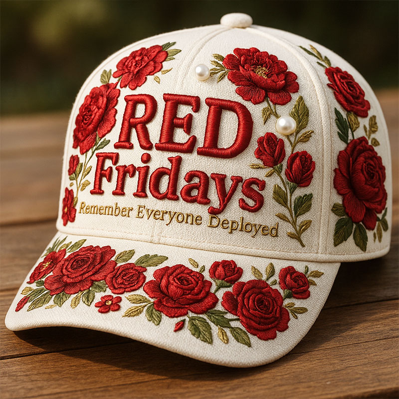 Red Friday Printed Casual Hat