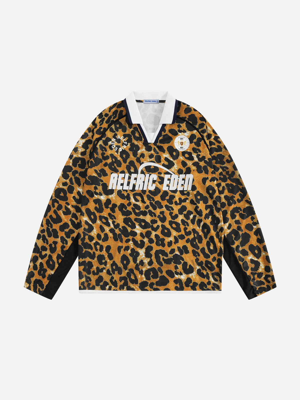 Aelfric Eden Leopard Polo Long Sleeve Tee