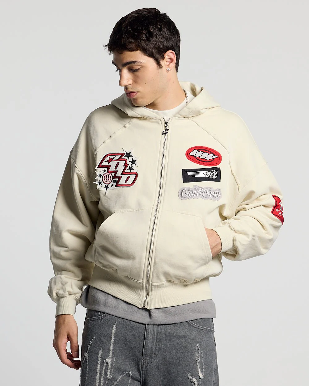 WALKER ZIP HOODIE LIGHT GREY