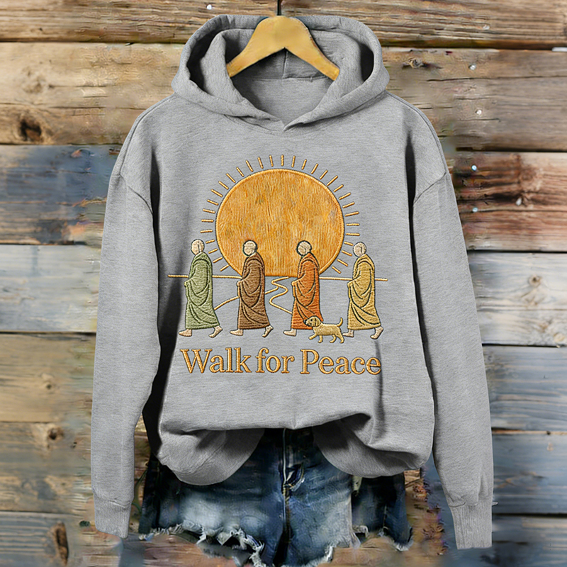 Walk For Peace Aloka Moon Phase Washed Hoodie