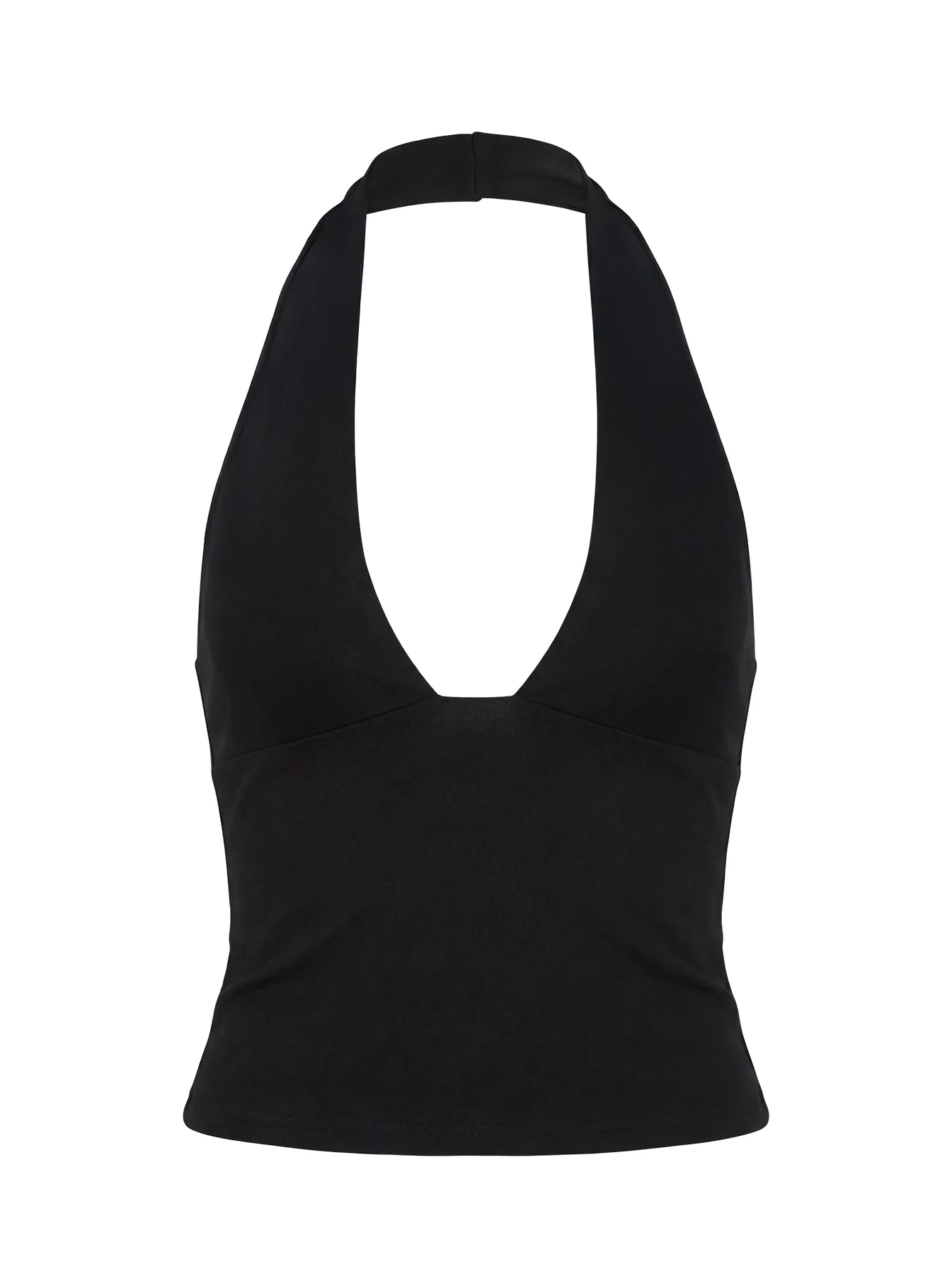 Daily Define Halter Tank Top Black