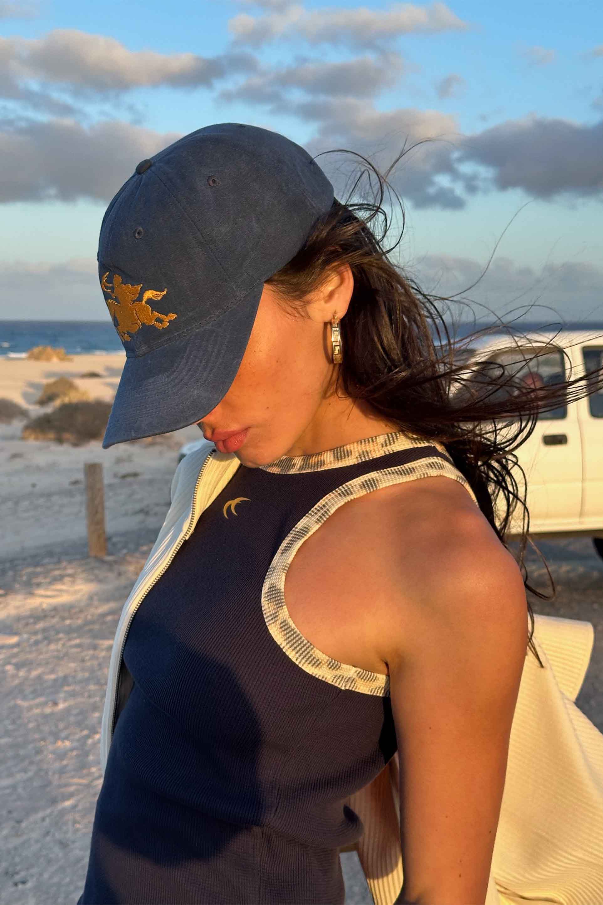 Animal Navy Waffle SCFF Tank Top