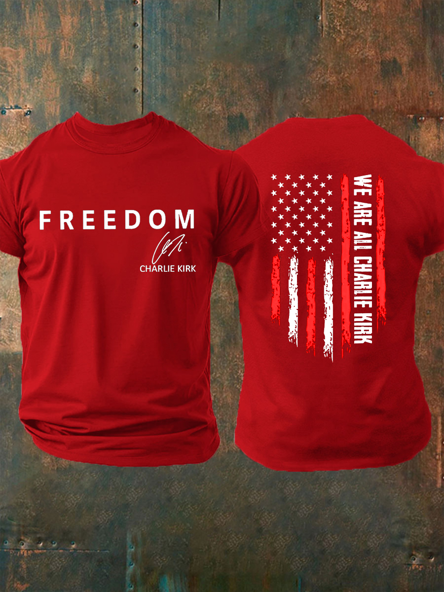 Men's Freedom Is Not Free R.I.P Charlie Kirk Short Sleeve T-shirt