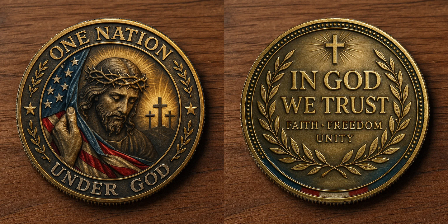 🏆Flash Sale 60% OFF - 🙏 “One Nation Under God” Commemorative Coin 🇺🇸✨