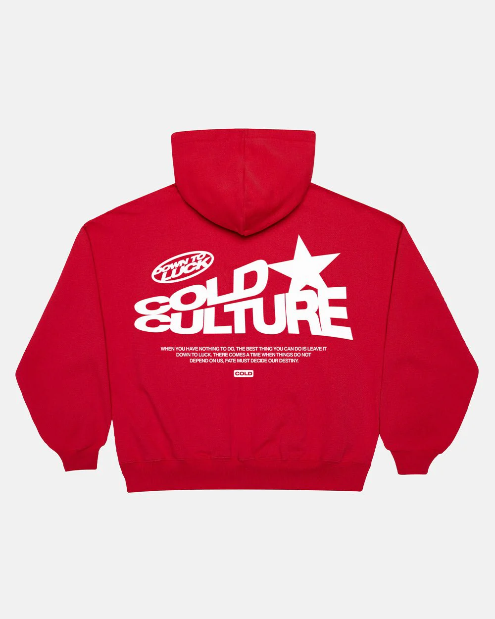 DOWN TO LUCK HOODIE RED