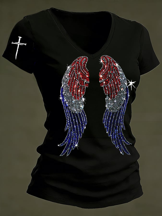 Women's American 250th Anniversary Commemorative Print Casual T-Shirt