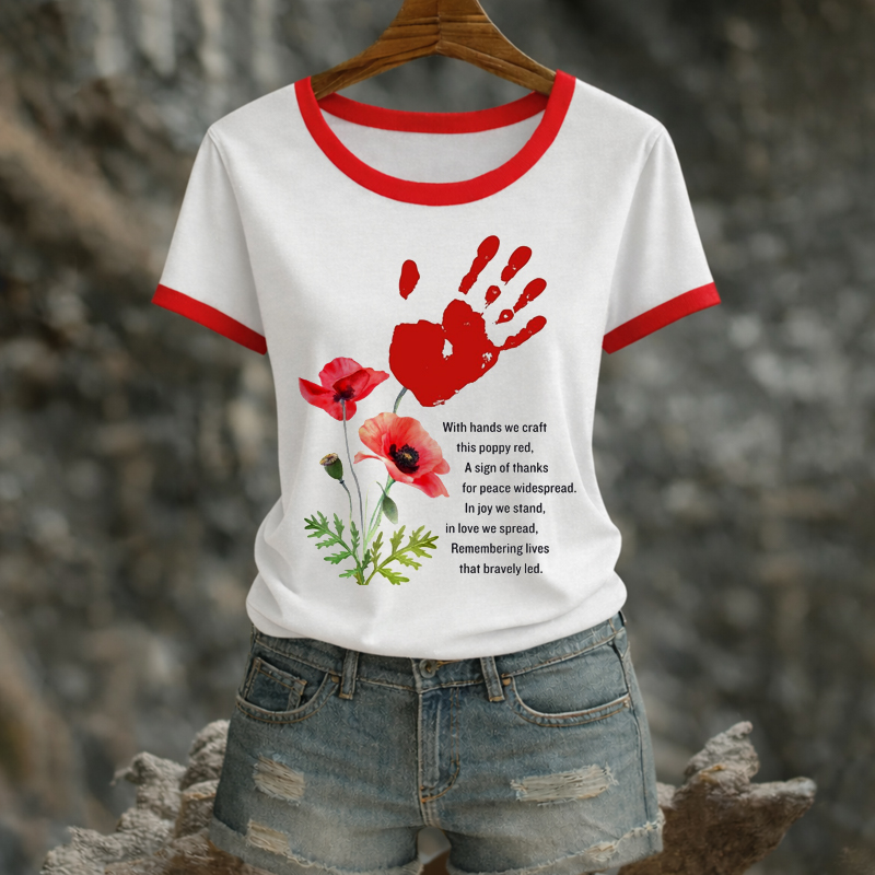 Women's Memorial Day Red Friday Printed T-Shirt