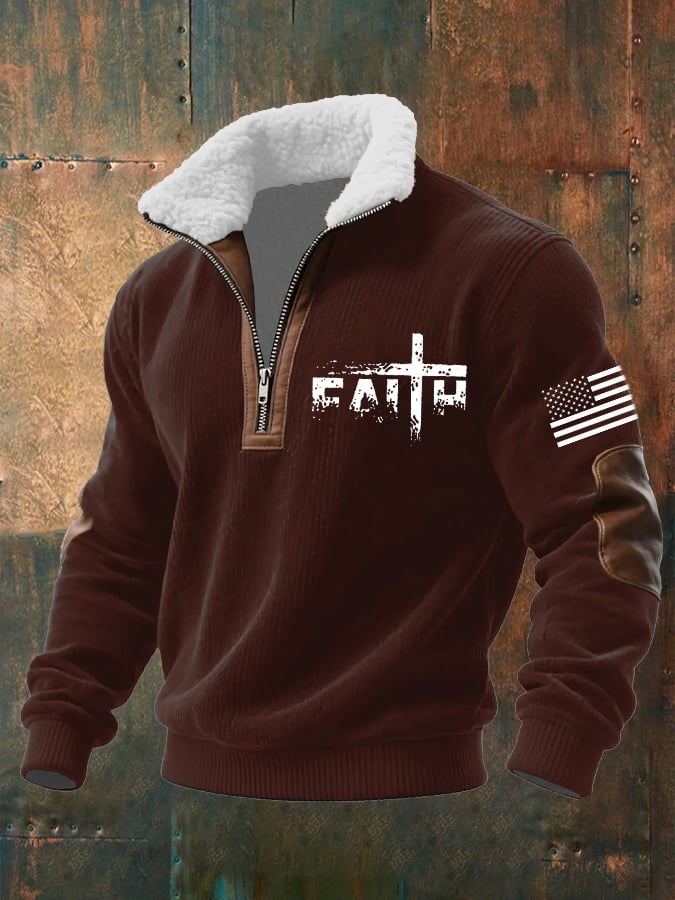 Men's Faith Textured Sweatshirt