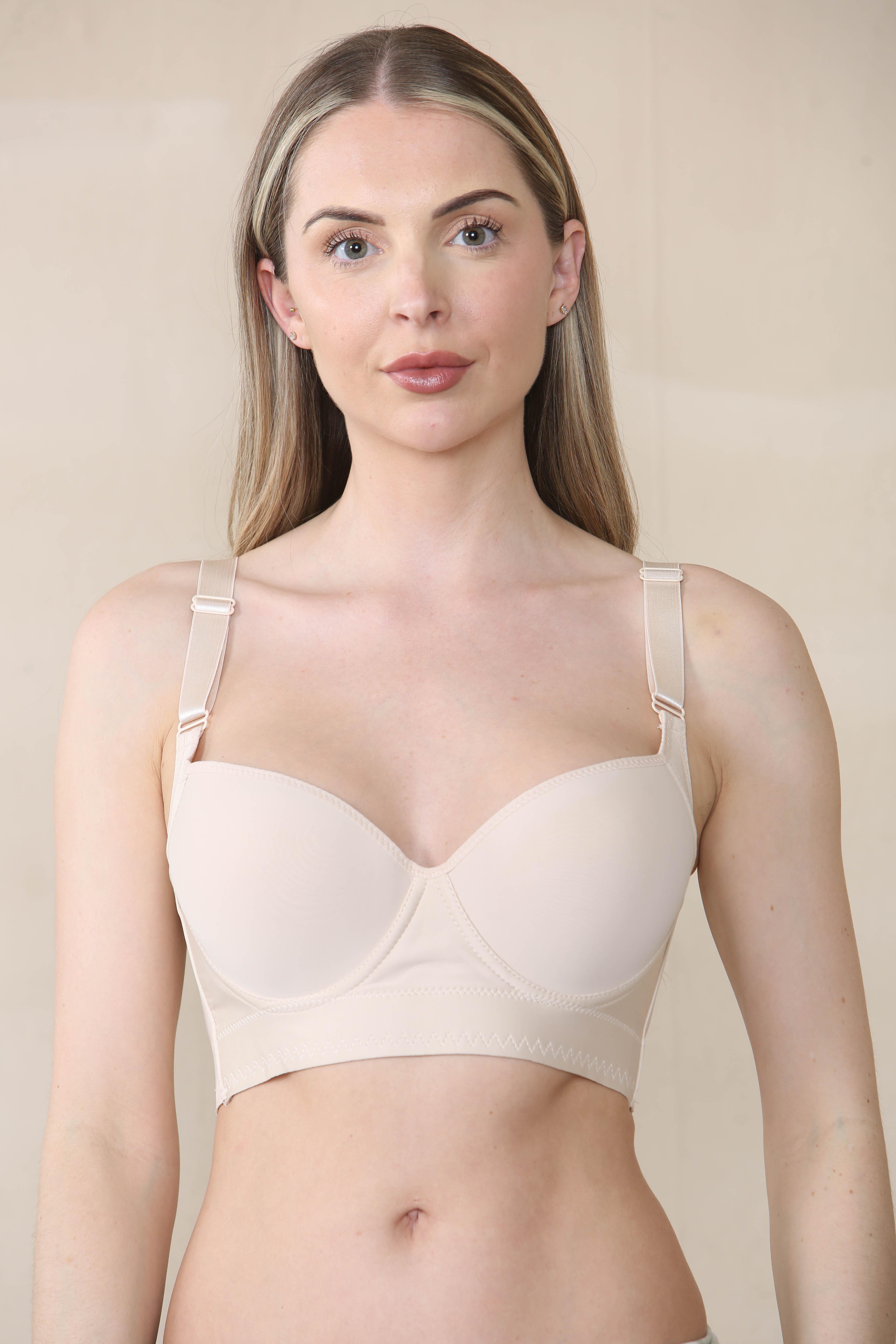 Versatile Solid Color Adjustable Straps Underwire Push-Up Bra