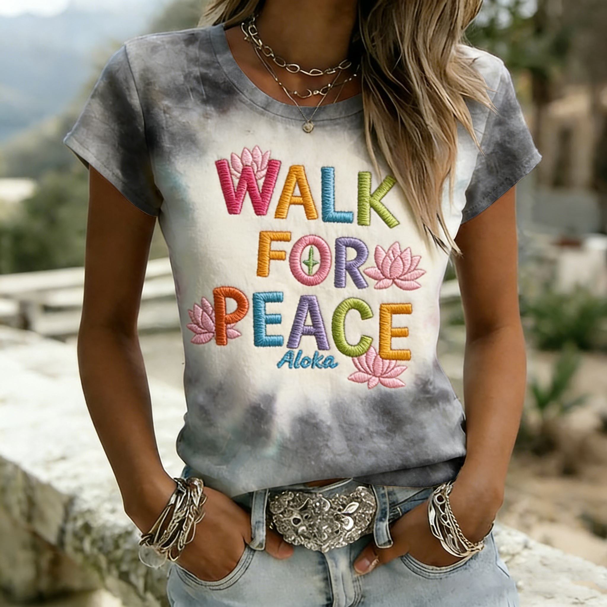 Walk For Peace Tie-dye T-shirt