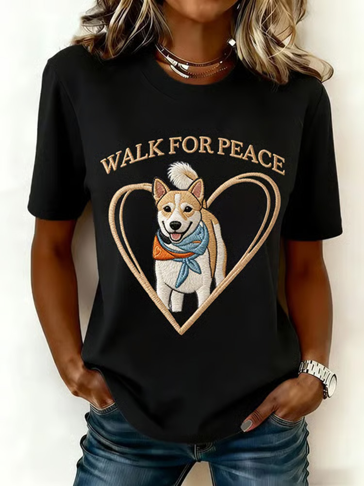 Women's Walk For Peace Print T-shirt