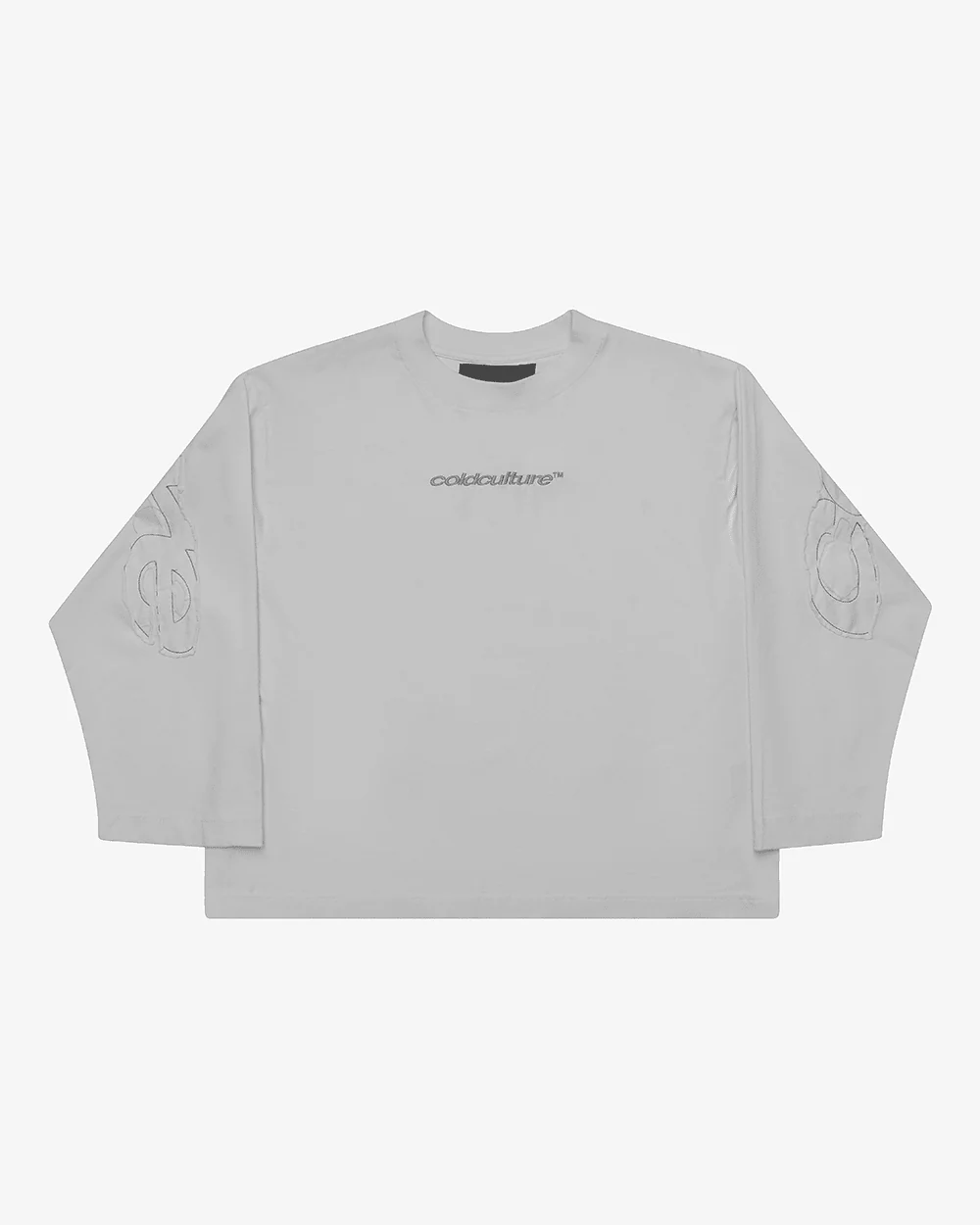 DISTRESS CURVED LONGSLEEVE GREY