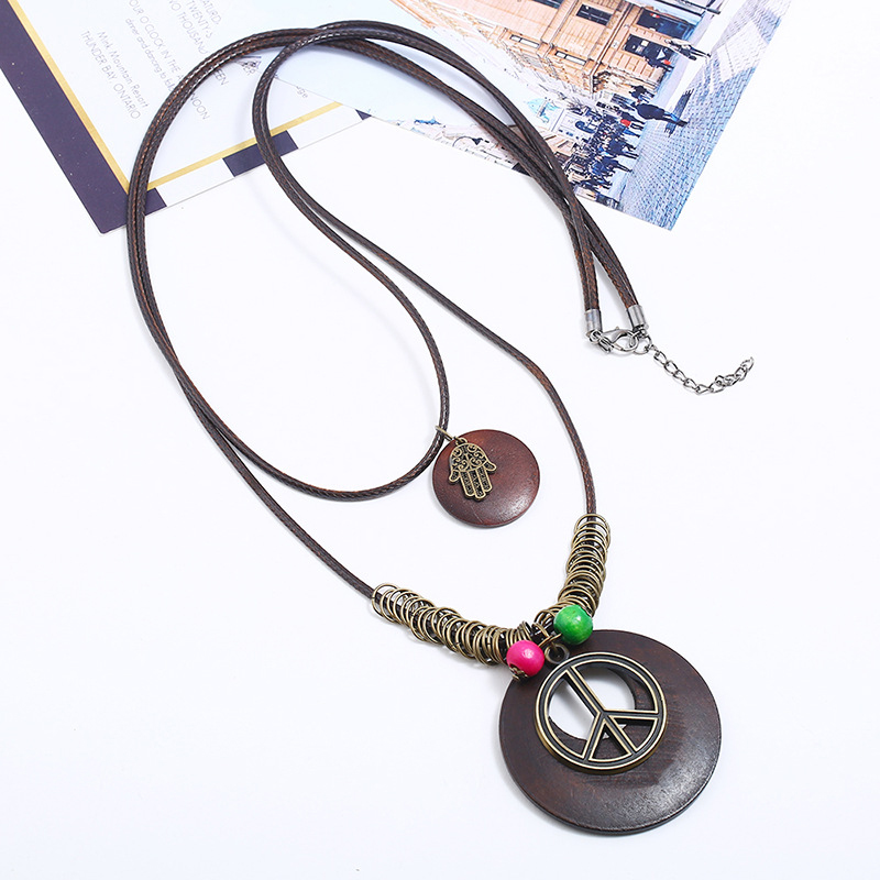 Peace Symbol Multi-layered Necklace