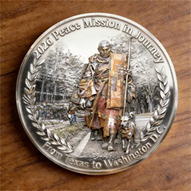Walk For Peace Mission Journey Commemorative Coin